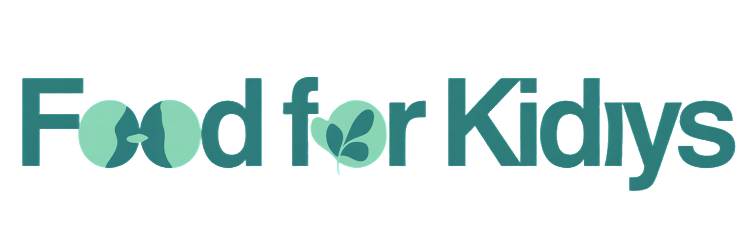 Foods Good for Kidneys logo with leaf and text
